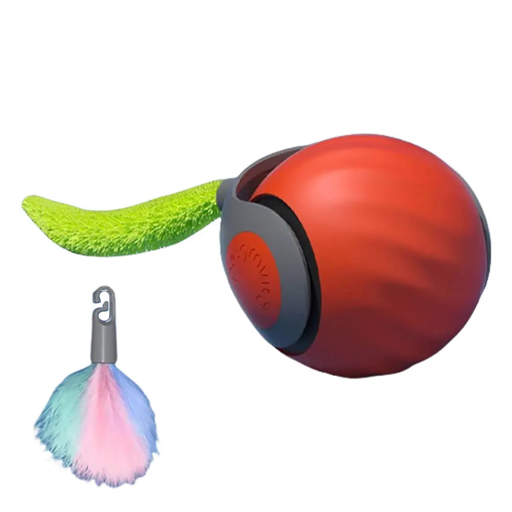 USB Rechargeable Smart Cat Toys Ball with Replacement Tail Automatic Cat Toys Ball Speedy Tail Cat Toy Cat Interactive Ball Toys