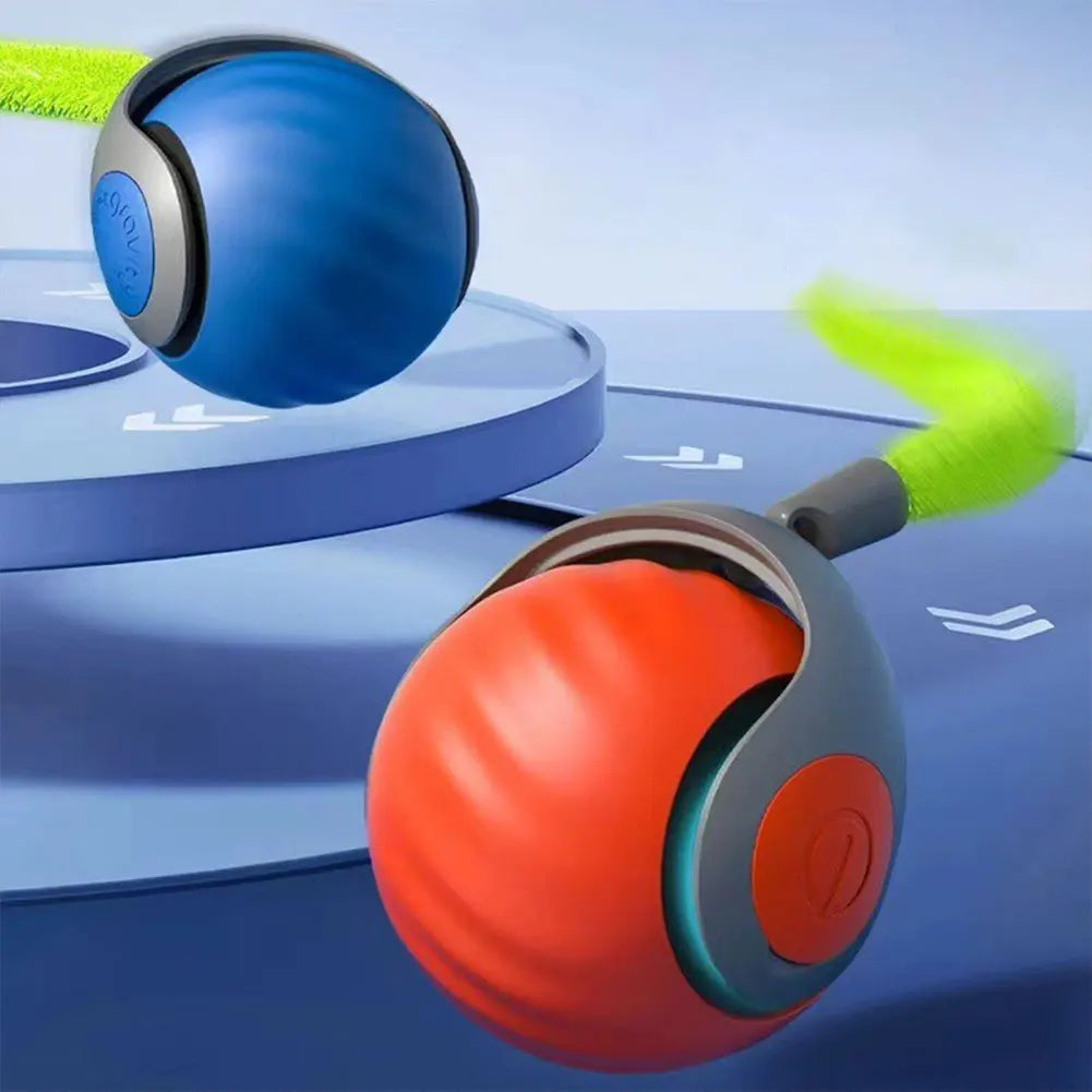 USB Rechargeable Smart Cat Toys Ball with Replacement Tail Automatic Cat Toys Ball Speedy Tail Cat Toy Cat Interactive Ball Toys